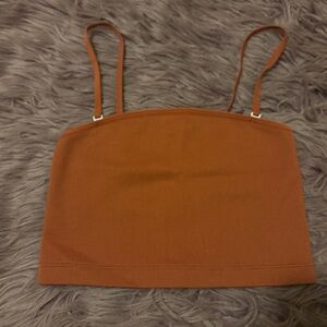 Abercrombie & Fitch Burnt Orange Soft Seamless Tube Top With Removable Straps